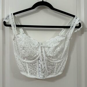 Victoria’s Secret Corset White Lace Medium